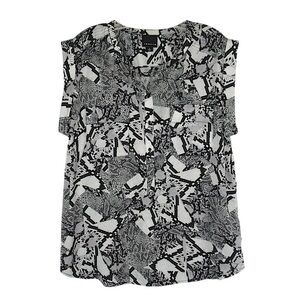 Trouvé Snakeskin Popover Cap Sleeve Blouse Women's Size Medium